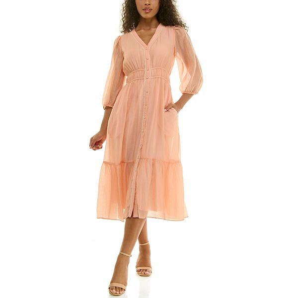 

Женское платье миди на пуговицах Maison Tara