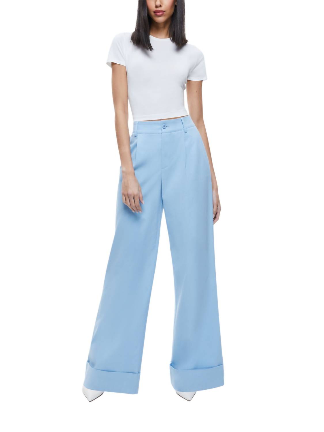 

Широкие брюки Tomasa в цвете Mineral Blue alice + olivia