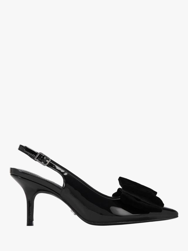 Роскошные бархатные туфли-лодочки с мысом и бантом на ремешке Carvela, Black