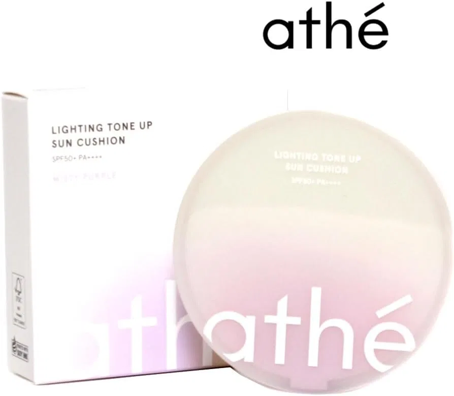 Солнцезащитный кушон Lighting Tone Up Sun Cushion, athe, 2 шт, 12 г, Misty Purple — фото 3
