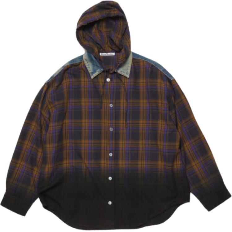 

Худи на пуговицах Acne Studios, фиолетовый