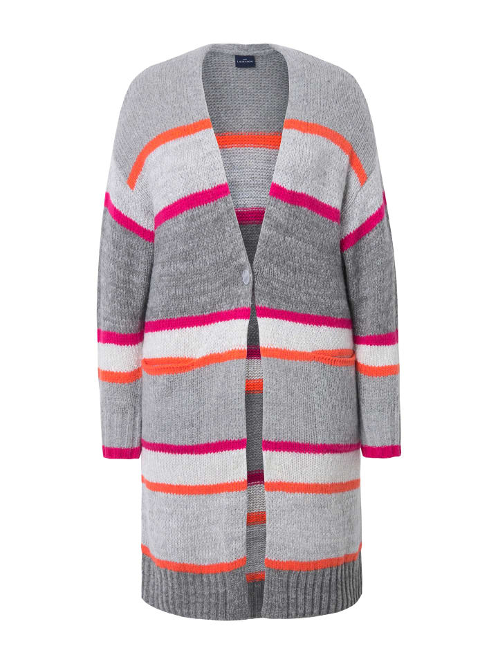 

Спортивная куртка LAURASØN Strickjacke, цвет grau melange