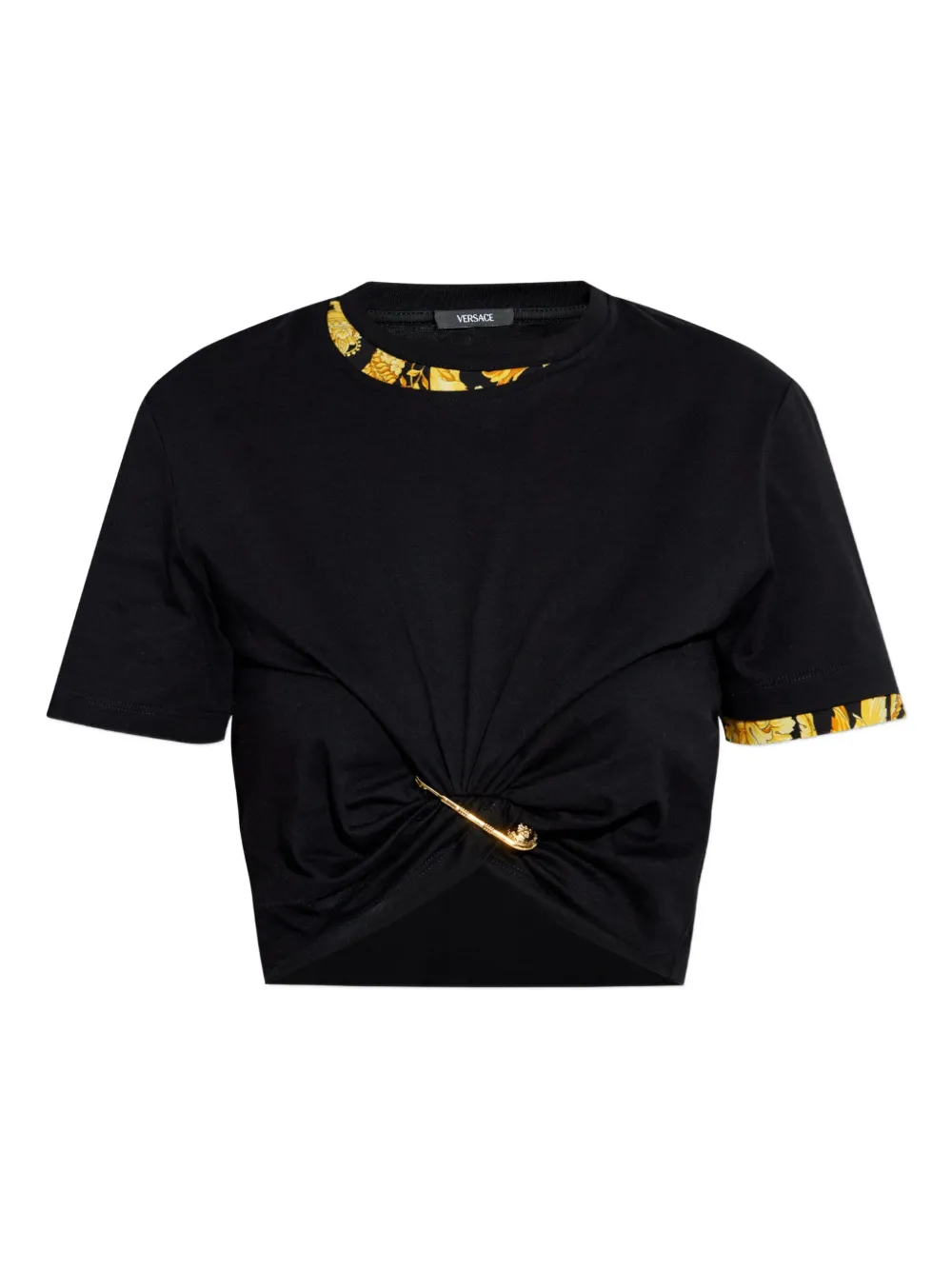 

Английская булавка с закрученным топом VERSACE, черный