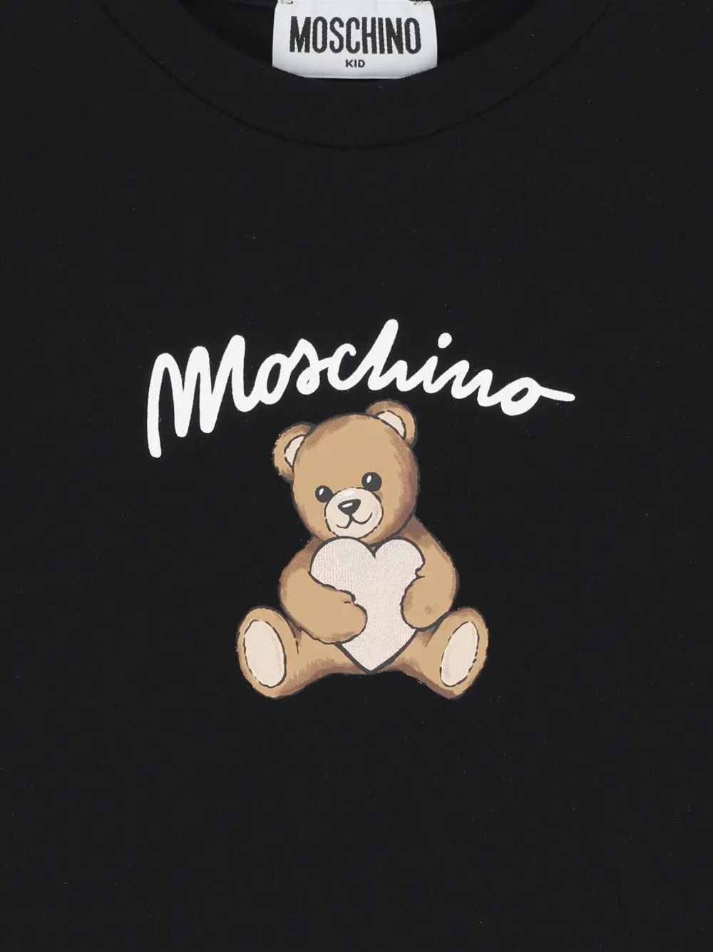 Футболка с длинными рукавами и логотипом Moschino Kids, черный — фото 3