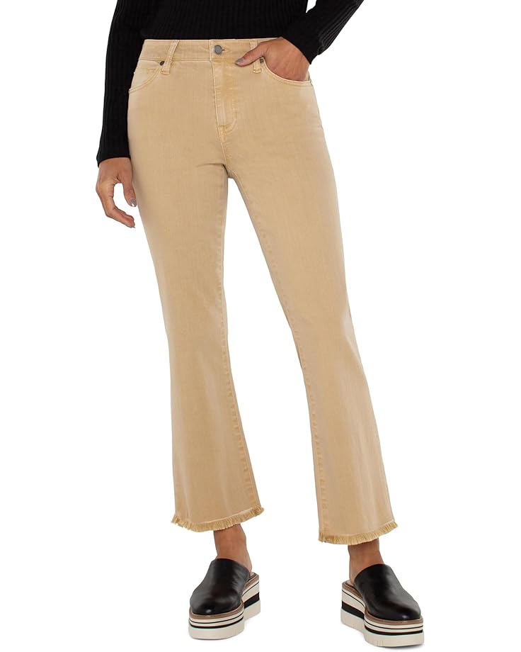 

Джинсы Liverpool Los Angeles Hannah Mid-Rise Crop Flare With Fray Hem Stretch Denim, цвет Hayseed Tan