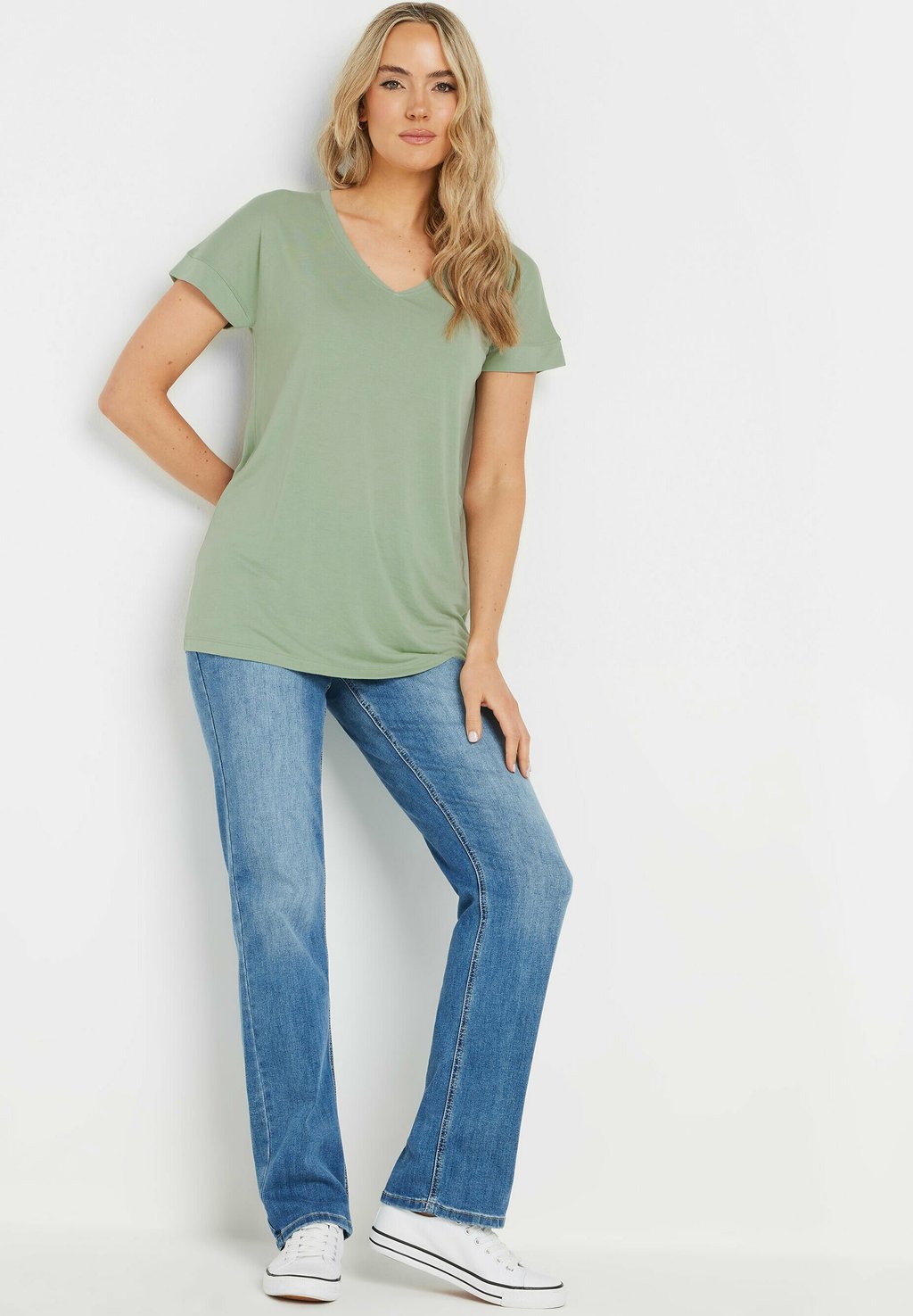 

Базовая футболка 2 PACK V-NECK Long Tall Sally, светло-зеленый