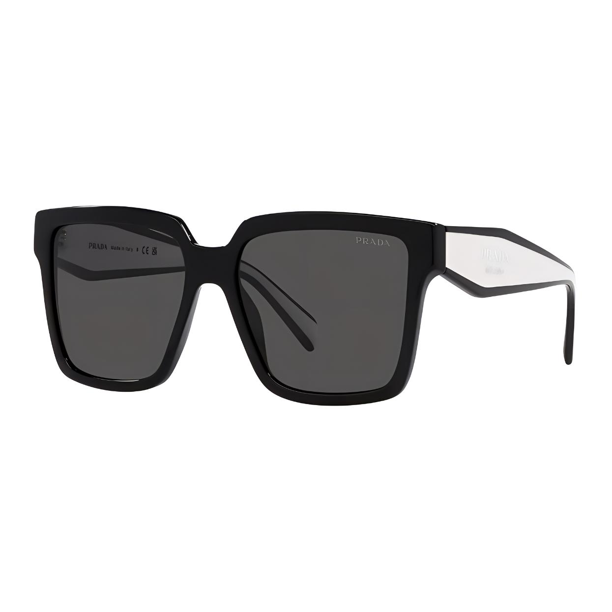 PRADA Ацетатные квадратные солнцезащитные очки унисекс черные, Black — фото 3