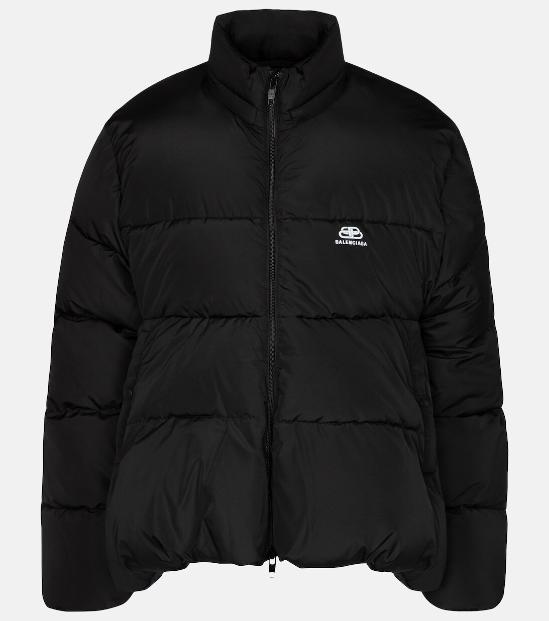 

Пуховик C-SHAPE из микрофаля BALENCIAGA, черный