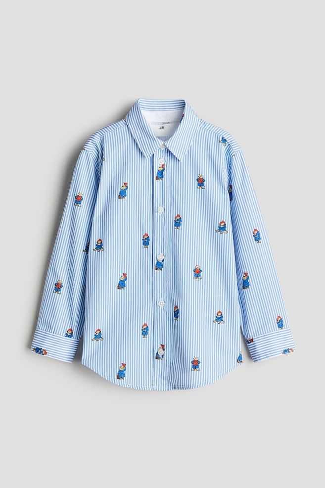 

Хлопковая рубашка с узором H&M, мультиколор