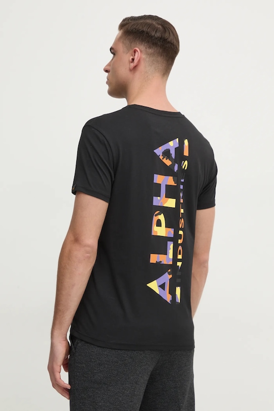 

Хлопковая футболка Alpha Industries, черный