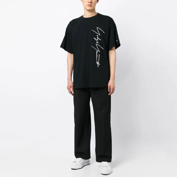 Yohji Yamamoto Футболки X New Era 2022, унисекс, черные — фото 3