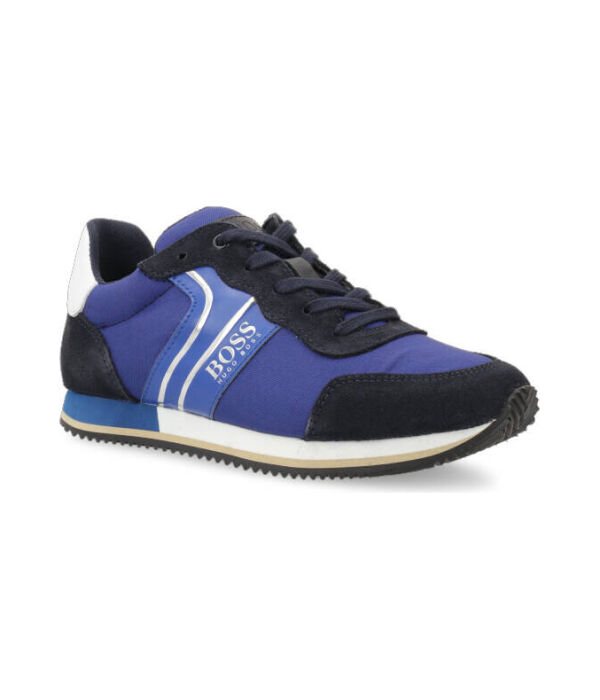 

Кроссовки Boss Kidswear с элементами кожи, синий