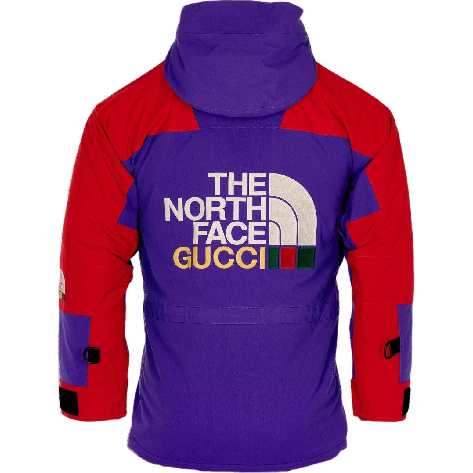 Куртка женская Gucci The North Face, стильная модель, фиолетовый — фото 4