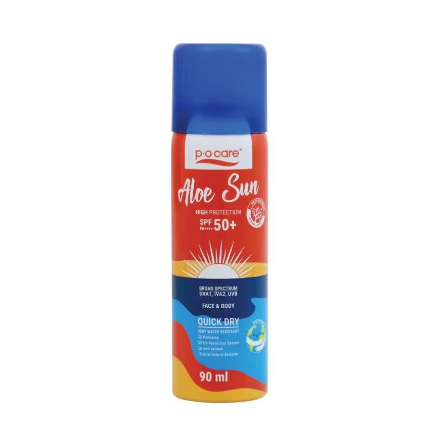 

PO Care П.О. Care Aloe Sun Spray SPF50+ PA++++ 90 мл. สเปรย์ กันแดด, Orange