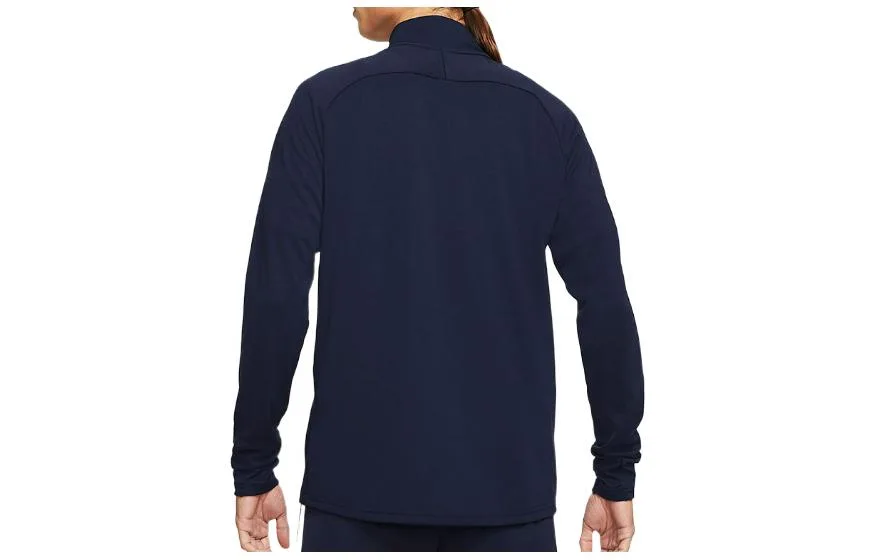 Nike Футболка Dri Fit мужская с круглым вырезом, прямая посадка, темно-синяя — фото 2