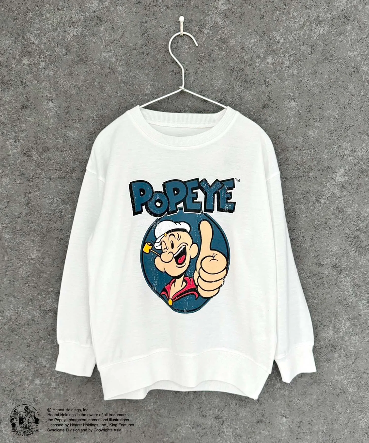 Мини-толстовка Popeye из французского махрового трикотажа большого размера — фото 2