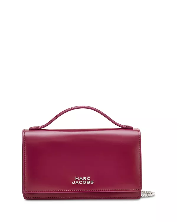 

Гламурная мини-сумочка из кожи с зеркальными элементами Marc Jacobs, розовый