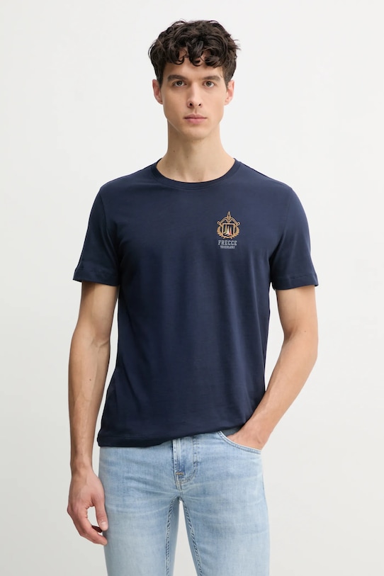 

Хлопковая футболка Aeronautica Militare, темно-синий