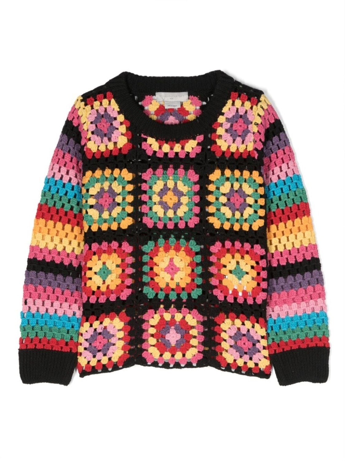 

Stella McCartney Kids джемпер вязки интарсия, черный