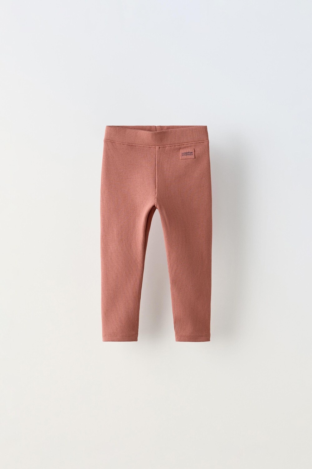 

Леггинсы в рубчик с этикеткой ZARA, красновато-коричневый