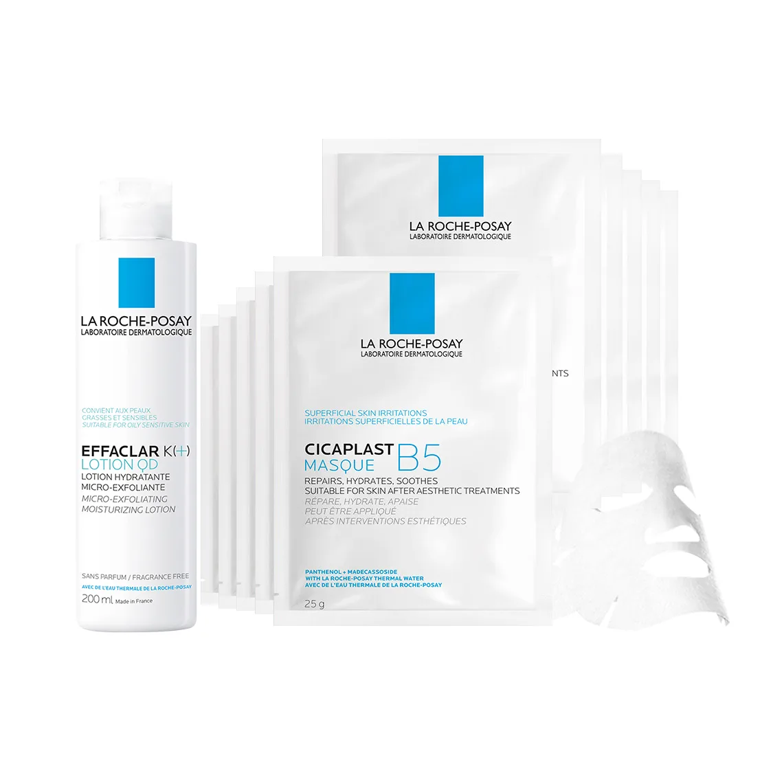 La Roche-Posay Набор для ухода за кожей La Roche Posay, Toner 200ml+Facial Mask 10 Pcs (Box Not Included)