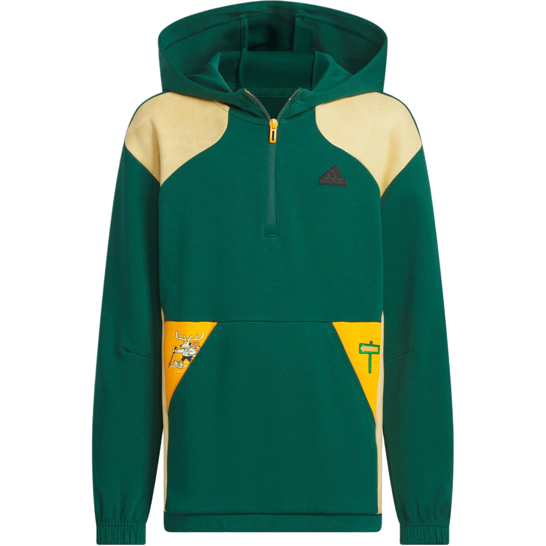 Толстовка CITY ESCAPE FW24 GRAPHIC CREW Зеленая Подростки Adidas — фото 2