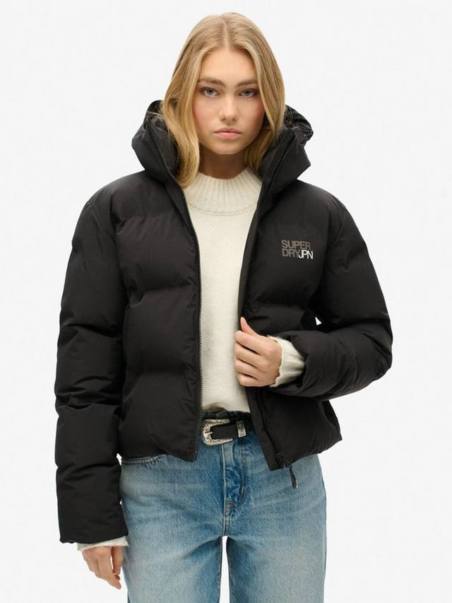 

Квадратная куртка из фугу с капюшоном Superdry, черный
