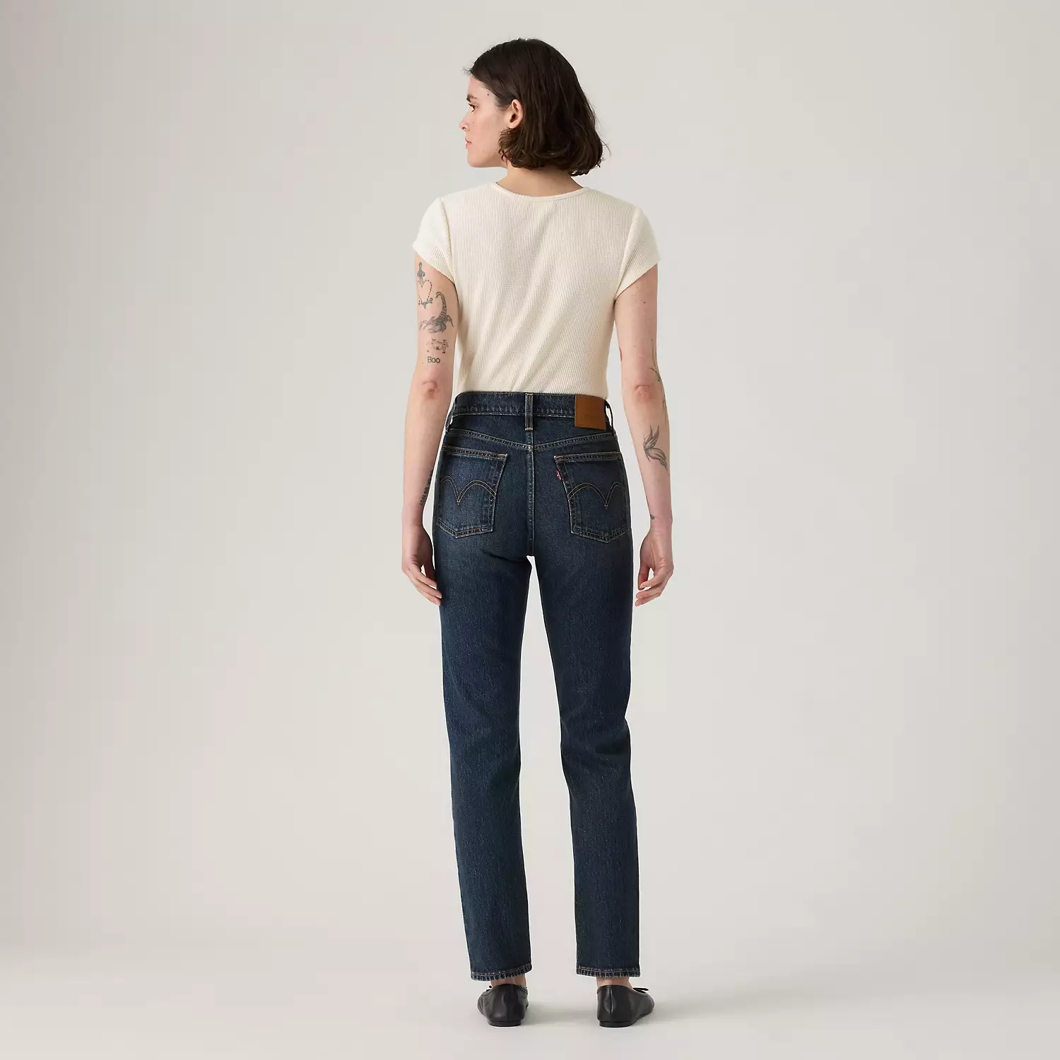 Женские джинсы Wedgie Slim Fit Levi's, цвет Parallel Life - Dark Wash — фото 3