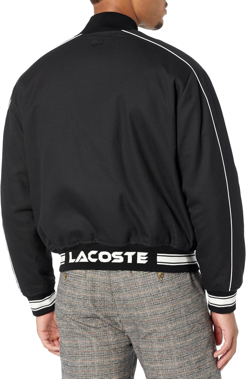 Мужская бейсбольная куртка Lacoste с логотипом, Black — фото 2