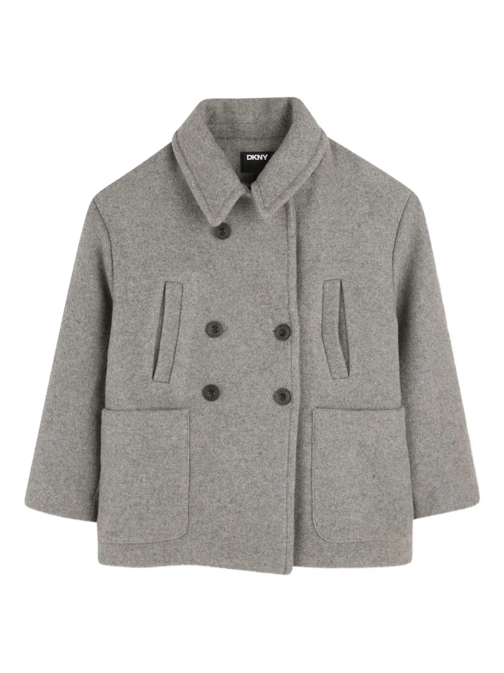 

Двубортное пальто Dkny Kids, серый
