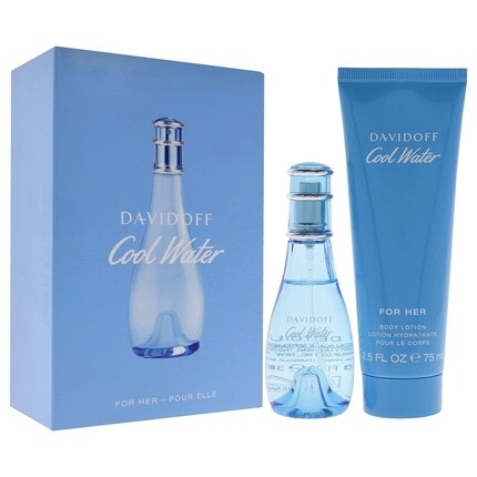 Cool Water 1 унция Edt Spray 2,5 унции лосьона для тела для женщин, Davidoff — фото 3