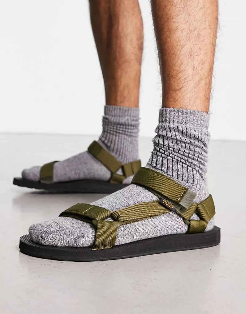 

Оливковые сандалии Teva original универсальные