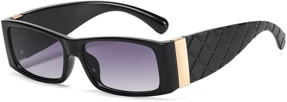 

Солнцезащитные очки прямоугольной формы 2027 года для мужчин и женщин, квадратные солнцезащитные очки для путешествий, винтажные, ретро, ​​UV400 MTZJH, Black Gray