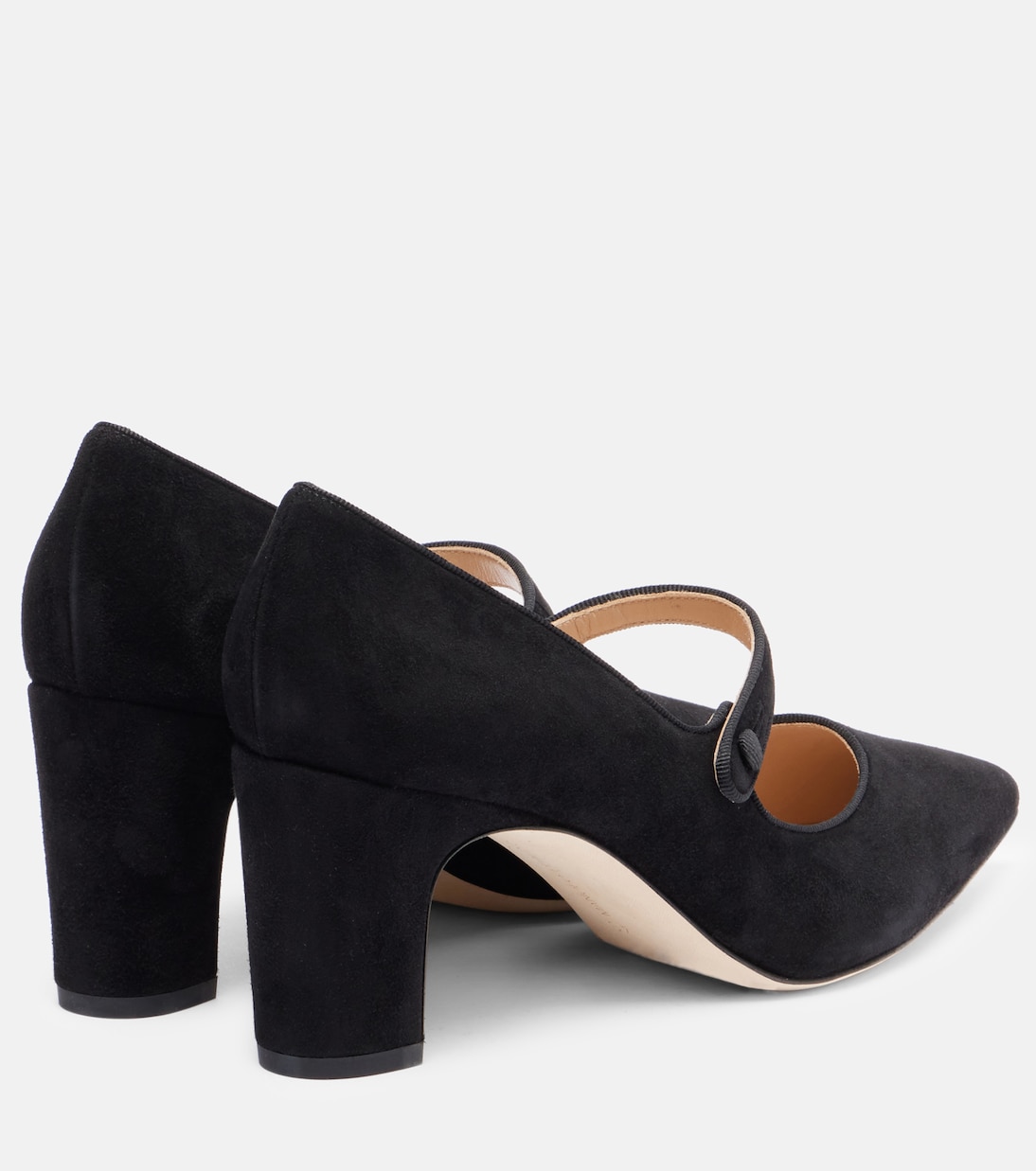 Кампарба замшевые туфли Mary Jane Manolo Blahnik, 0015 Blck — фото 2