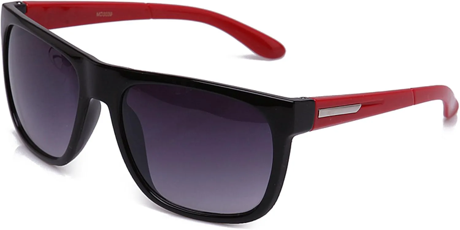 

Newbee Fashion - Квадратные солнцезащитные очки "Infantry" с двухцветным дизайном дужек и защитой от УФ-излучения UV 400 Newbee Fashion Sunglasses, Black/Red