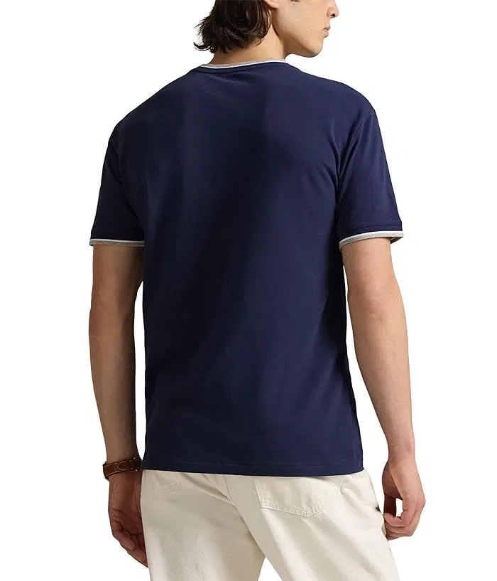Футболка Classic Fit Stretch Mesh Polo Ralph Lauren, Newport Navy — фото 3