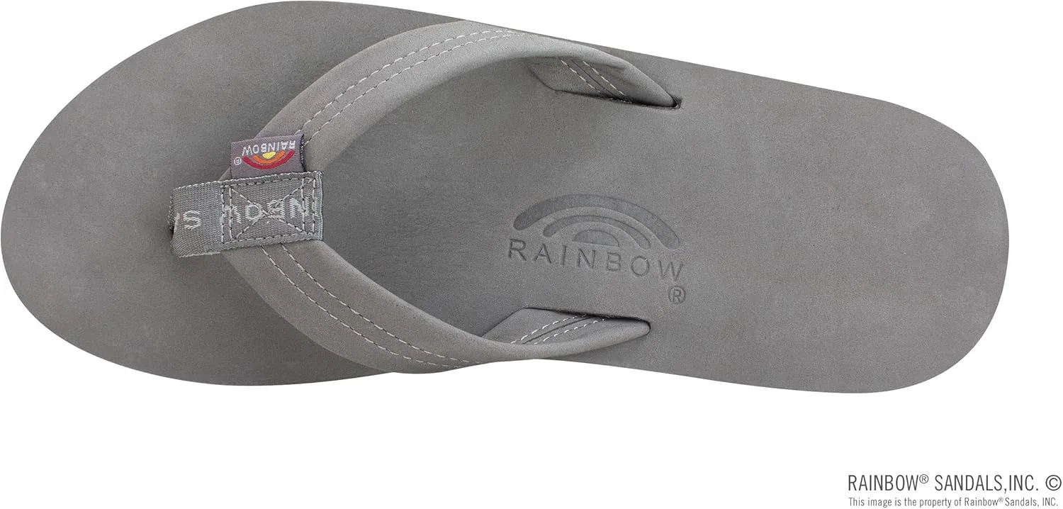 Мужские сандалии Rainbow из двухслойной кожи с поддержкой свода стопы Rainbow Sandals, Charcoal Gray — фото 3