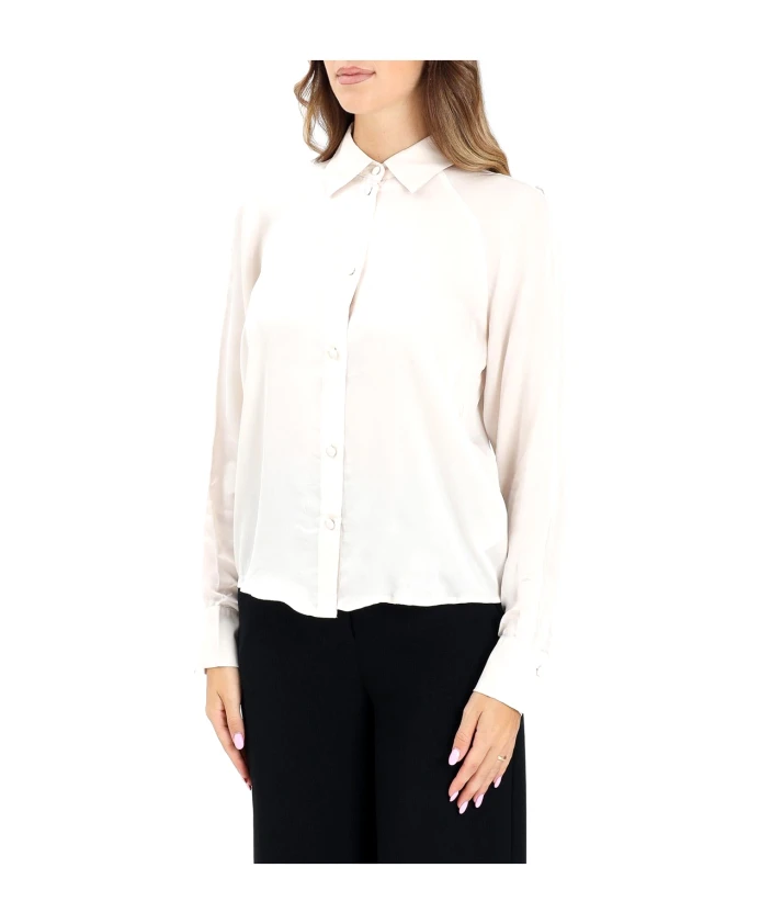 

Атласная вискозная рубашка Armani Exchange, белый