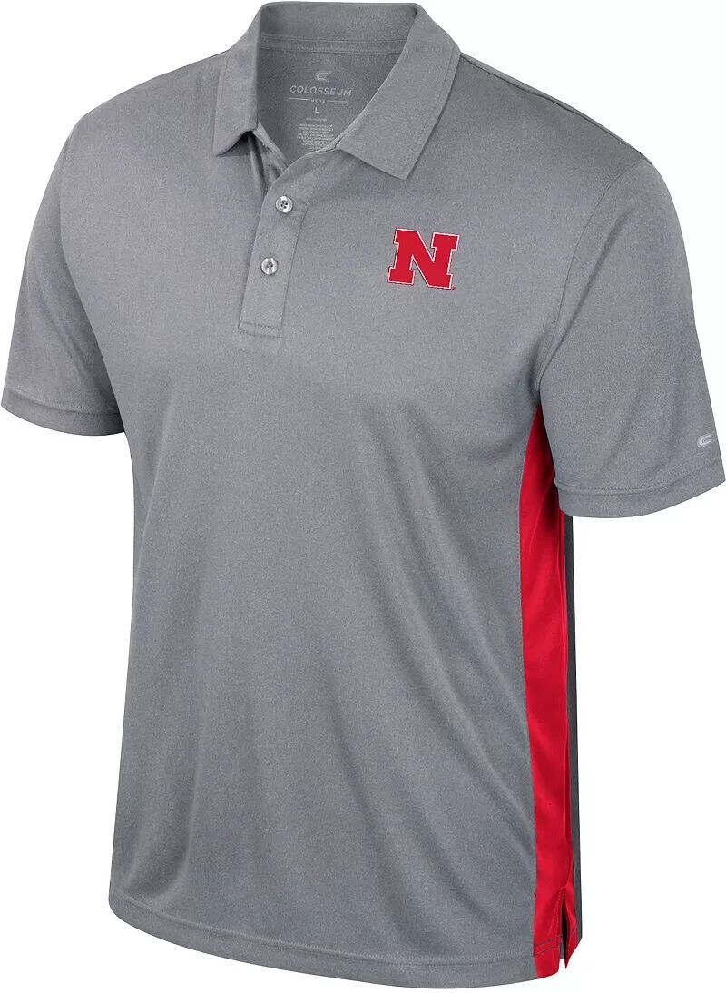 

Colosseum Мужская футболка-поло Nebraska Cornhuskers Heather Grey