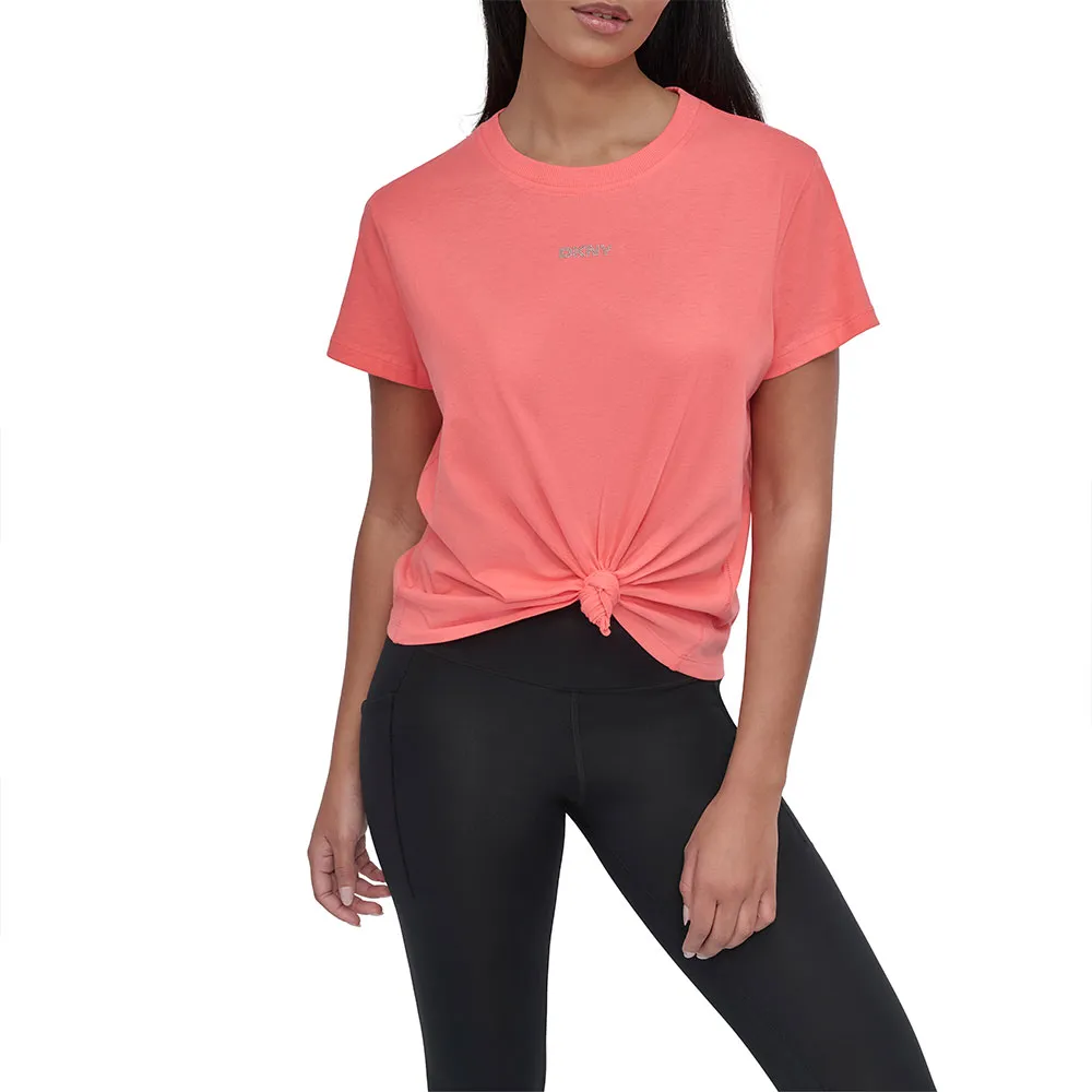 

Футболка с коротким рукавом DKNY Mini Stud Logo Knot Front, оранжевый