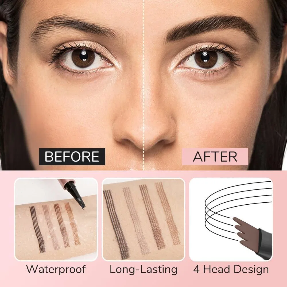 Водостойкий карандаш для бровей 3D Magic Microblading Tblmpne, 1# Light Brown — фото 4