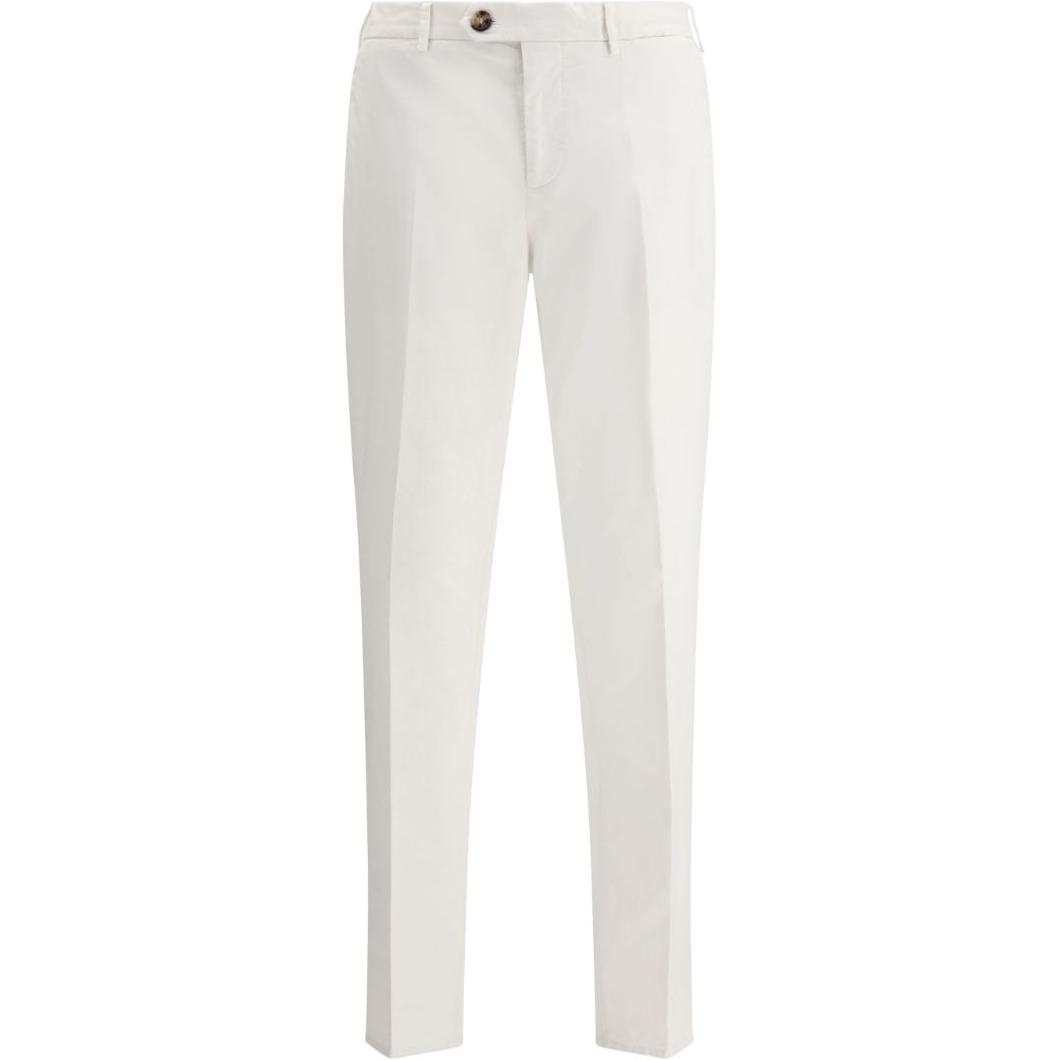 

Итальянские брюки из габардина Brunello Cucinelli, белый