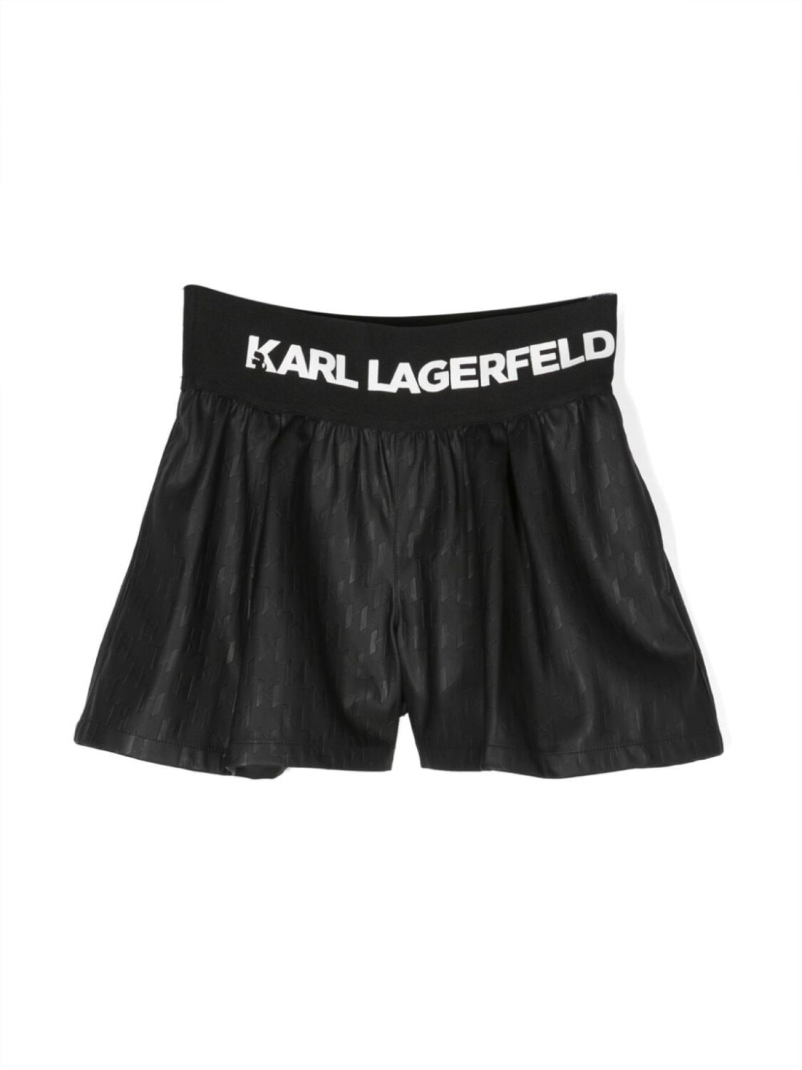 

Karl Lagerfeld Kids шорты с эластичным поясом и тисненым логотипом, черный