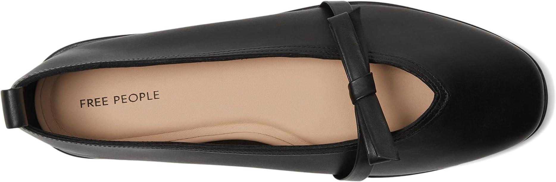 Балетки Free People Mania Bow Flats, цвет Black Leather — фото 2