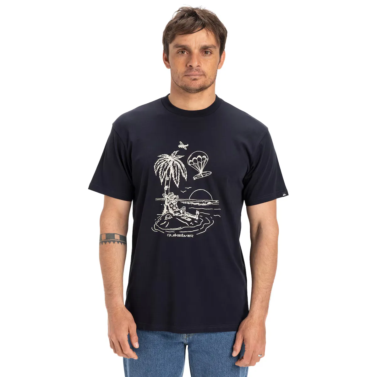 

Мужская футболка Eved Tuned Out Quiksilver, тёмно-синий