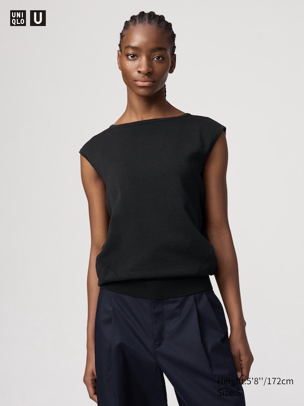 

Джемпер-Кокон (без рукавов) Uniqlo, черный