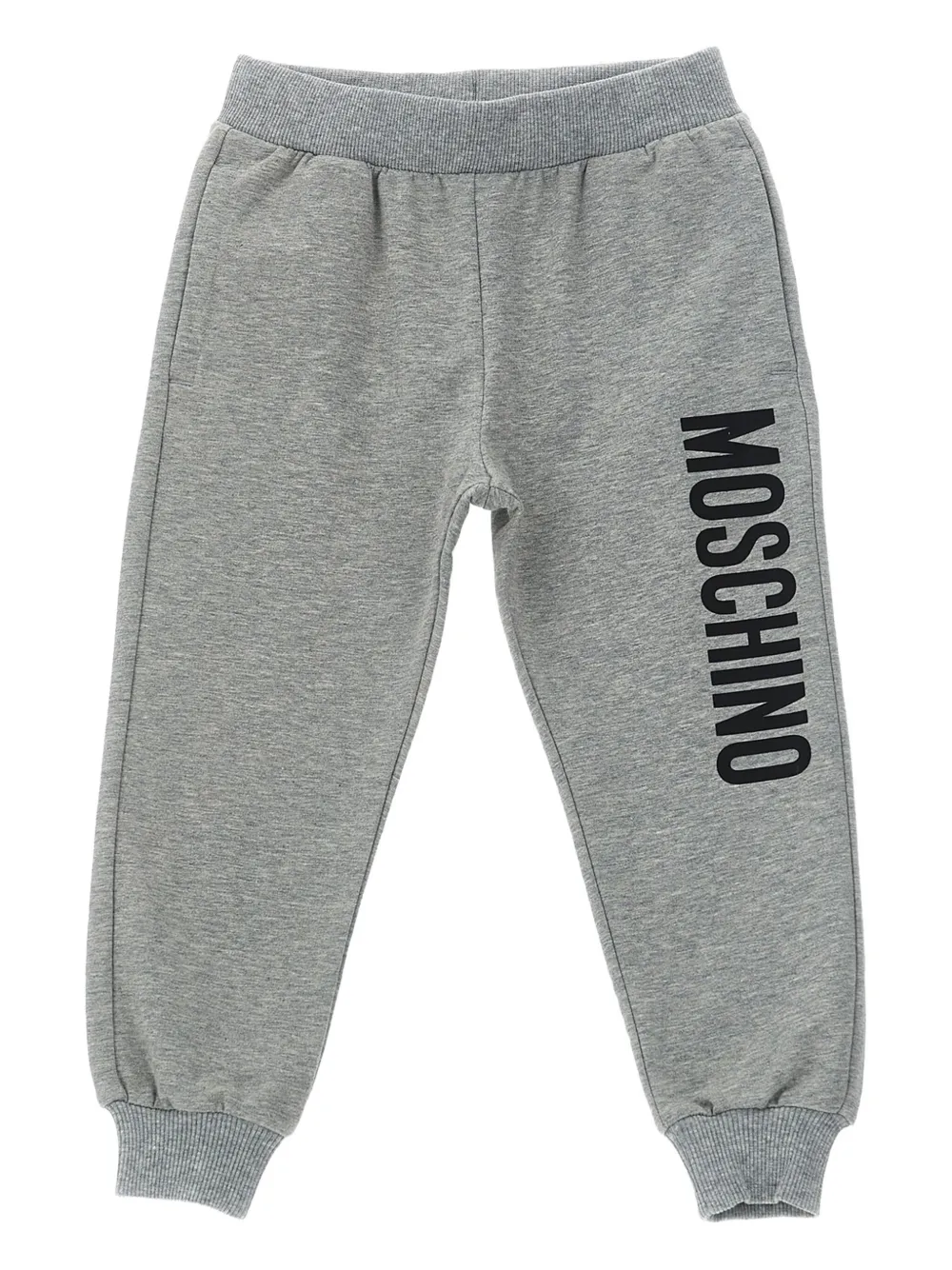 

Флисовый спортивный костюм с логотипом Moschino Kids, серый