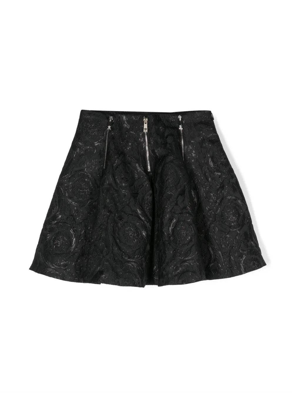 

Юбка мини с принтом Barocco Versace Kids, черный