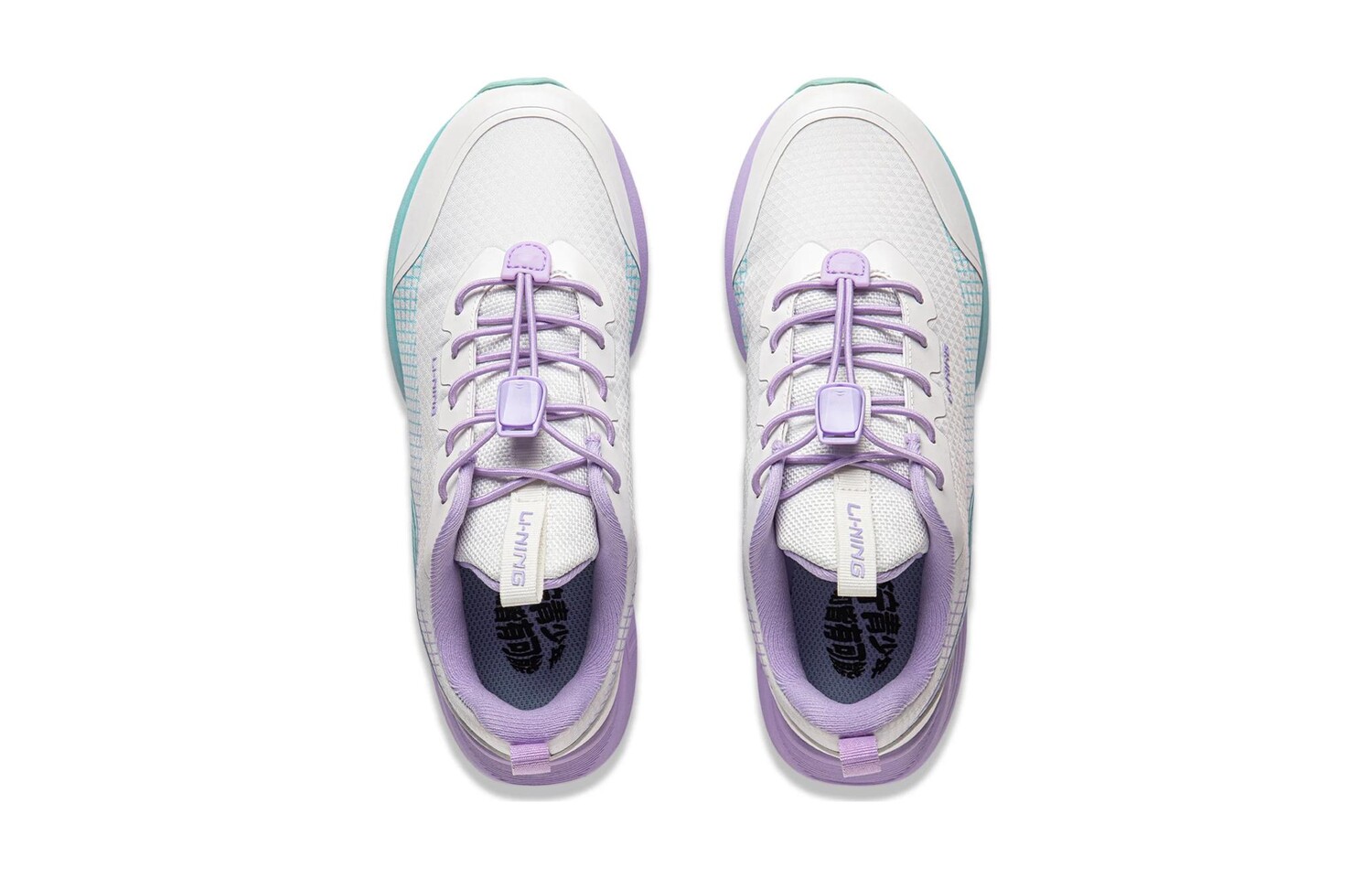Детские кроссовки GS Low-top Белые/Фиолетовые Lining Young, фиолетовый — фото 4