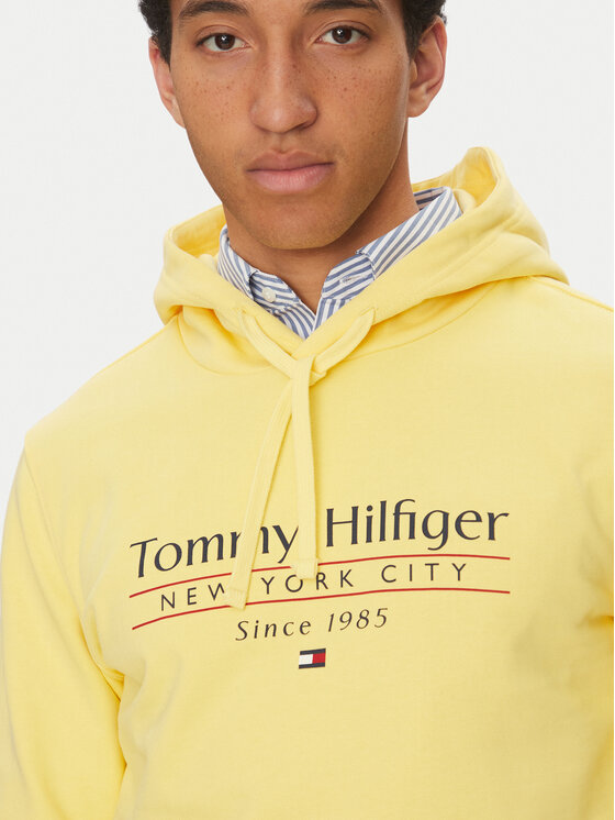Толстовка обычного кроя Center Stack MW0MW38672 Tommy Hilfiger, желтый — фото 4